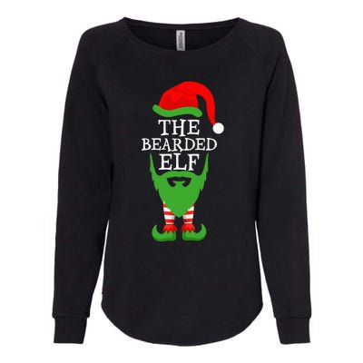 Festive Holiday Matching Ugly Christmas Sweater Bearded Elf Womens California Wash Sweatshirt