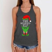 Festive Holiday Matching Ugly Christmas Sweater Bearded Elf Women's Knotted Racerback Tank