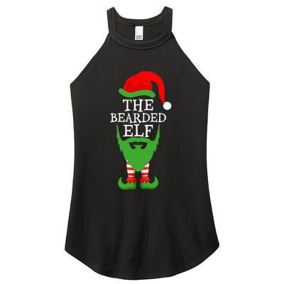 Festive Holiday Matching Ugly Christmas Sweater Bearded Elf Women's Perfect Tri Rocker Tank