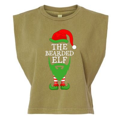 Festive Holiday Matching Ugly Christmas Sweater Bearded Elf Garment-Dyed Women's Muscle Tee