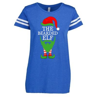 Festive Holiday Matching Ugly Christmas Sweater Bearded Elf Enza Ladies Jersey Football T-Shirt