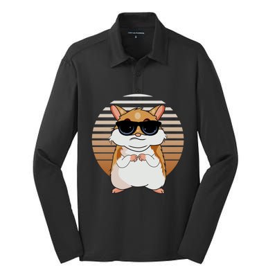 Funny Hamster Meaningful Gift Silk Touch Performance Long Sleeve Polo