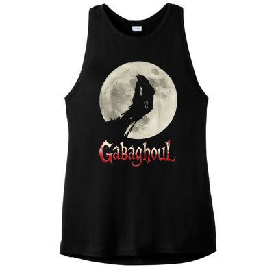 Funny Hand Moon Gabagool Halloween Ladies PosiCharge Tri-Blend Wicking Tank