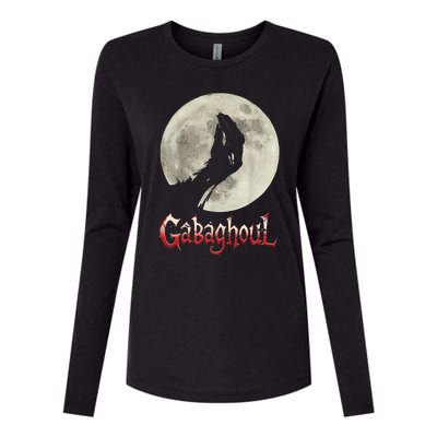 Funny Hand Moon Gabagool Halloween Womens Cotton Relaxed Long Sleeve T-Shirt