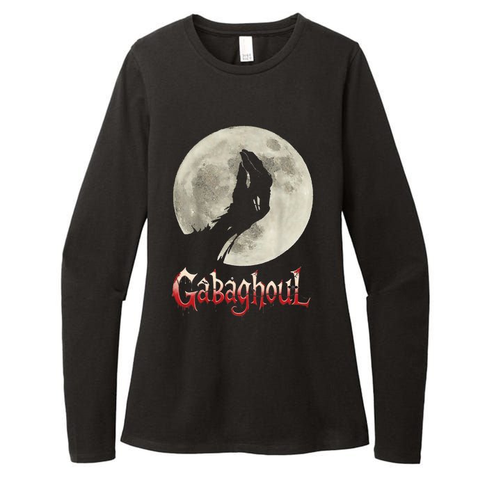 Funny Hand Moon Gabagool Halloween Womens CVC Long Sleeve Shirt