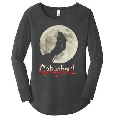 Funny Hand Moon Gabagool Halloween Women's Perfect Tri Tunic Long Sleeve Shirt