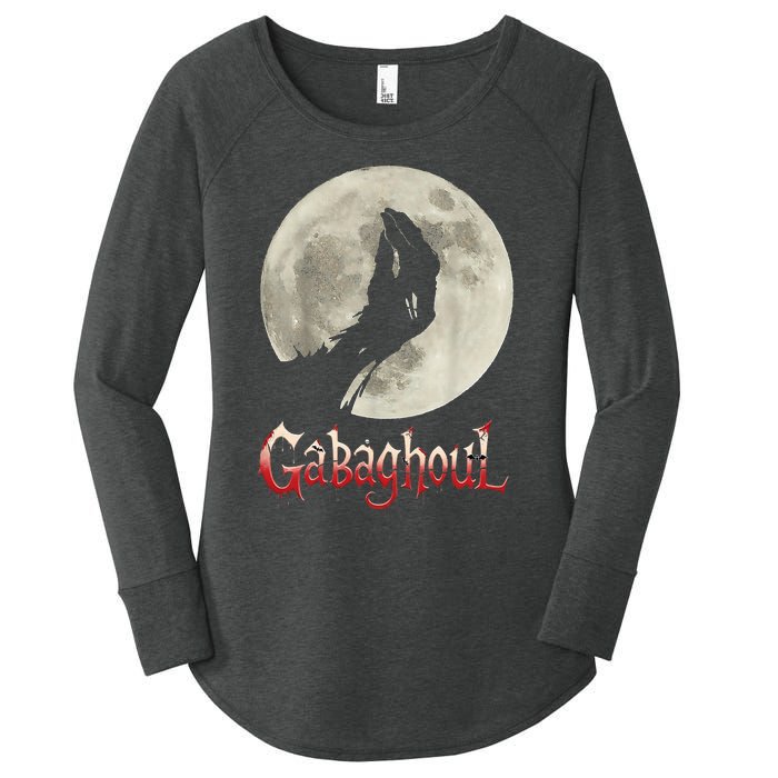 Funny Hand Moon Gabagool Halloween Women's Perfect Tri Tunic Long Sleeve Shirt