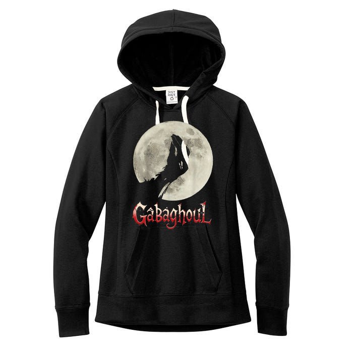 Funny Hand Moon Gabagool Halloween Women's Fleece Hoodie