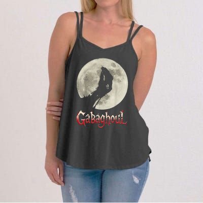 Funny Hand Moon Gabagool Halloween Women's Strappy Tank