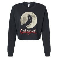 Funny Hand Moon Gabagool Halloween Cropped Pullover Crew