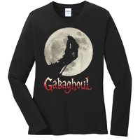 Funny Hand Moon Gabagool Halloween Ladies Long Sleeve Shirt