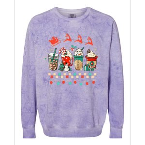 Festive Holiday Mug Retro Winter Vibes & Cozy Christmas Colorblast Crewneck Sweatshirt