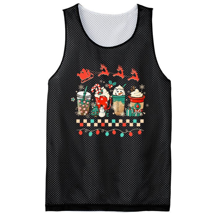 Festive Holiday Mug Retro Winter Vibes & Cozy Christmas Mesh Reversible Basketball Jersey Tank