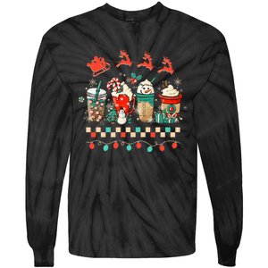 Festive Holiday Mug Retro Winter Vibes & Cozy Christmas Tie-Dye Long Sleeve Shirt