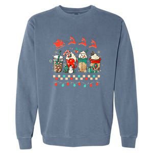 Festive Holiday Mug Retro Winter Vibes & Cozy Christmas Garment-Dyed Sweatshirt