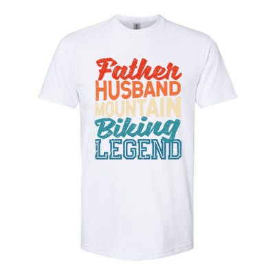 Father Husband Mountain Biking Legend FatherS Day Bikers Gift Softstyle® CVC T-Shirt