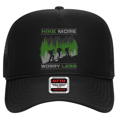 Funny Hike More Worry Less Hikers Nature Lovers Cool Hiking Trucker Hat