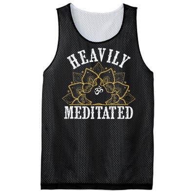 Funny Heavily Meditated Meditation Yoga Mesh Reversible Basketball Jersey Tank