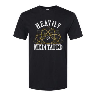 Funny Heavily Meditated Meditation Yoga Softstyle CVC T-Shirt