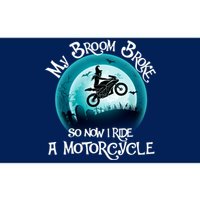 Funny Halloween My Broom Broke So Now I Ride A Motorcycle Bumper Sticker