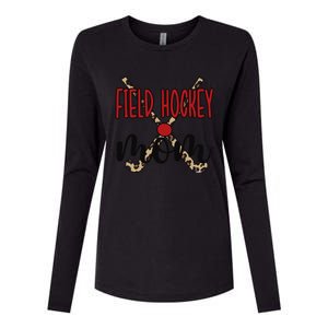 Field Hockey Mom Of A Field Hockey Player Mama Womens Cotton Relaxed Long Sleeve T-Shirt