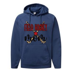 Field Hockey Mom Of A Field Hockey Player Mama Performance Fleece Hoodie