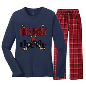 Field Hockey Mom Of A Field Hockey Player Mama Women's Long Sleeve Flannel Pajama Set 