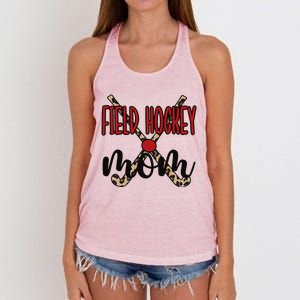 Field Hockey Mom Of A Field Hockey Player Mama Women's Knotted Racerback Tank