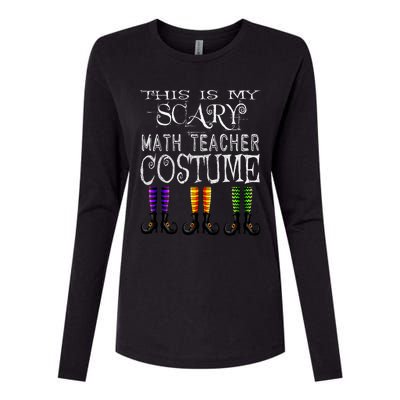 Funny Halloween Math Teacher Costume Womens Cotton Relaxed Long Sleeve T-Shirt