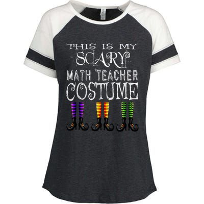 Funny Halloween Math Teacher Costume Enza Ladies Jersey Colorblock Tee