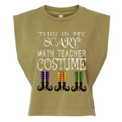 Funny Halloween Math Teacher Costume Garment-Dyed Women's Muscle Tee