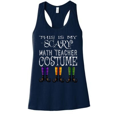 Funny Halloween Math Teacher Costume Women's Racerback Tank