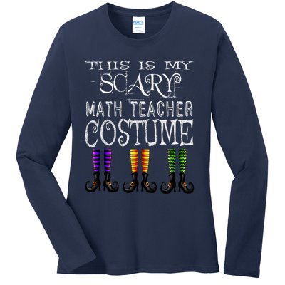 Funny Halloween Math Teacher Costume Ladies Long Sleeve Shirt