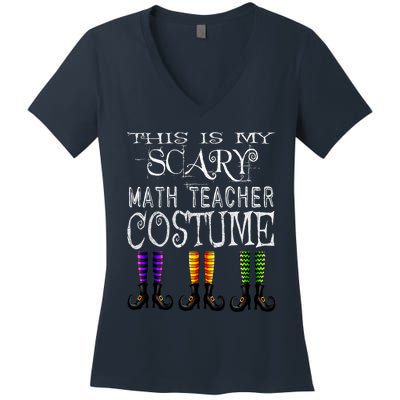 Funny Halloween Math Teacher Costume Women's V-Neck T-Shirt