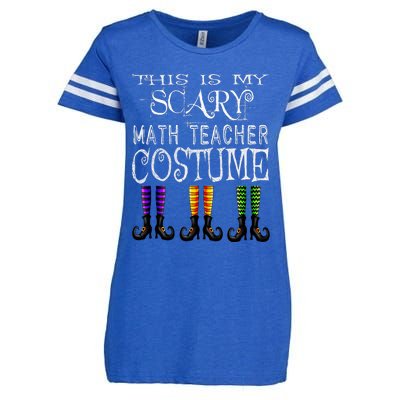 Funny Halloween Math Teacher Costume Enza Ladies Jersey Football T-Shirt