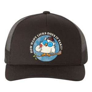 Funny How Many Licks Does It Take Funny Owl Lover Yupoong Adult 5-Panel Trucker Hat