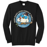 Funny How Many Licks Does It Take Funny Owl Lover Sweatshirt