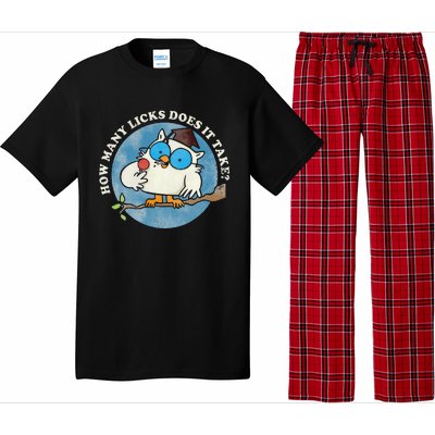 Funny How Many Licks Does It Take Funny Owl Lover Pajama Set