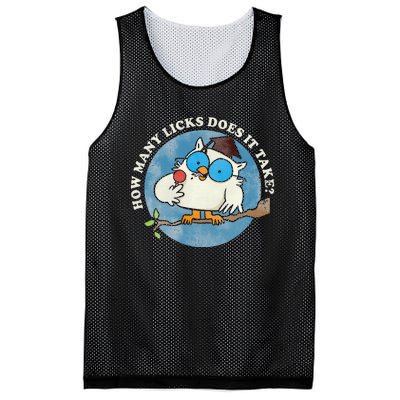 Funny How Many Licks Does It Take Funny Owl Lover Mesh Reversible Basketball Jersey Tank