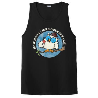 Funny How Many Licks Does It Take Funny Owl Lover PosiCharge Competitor Tank