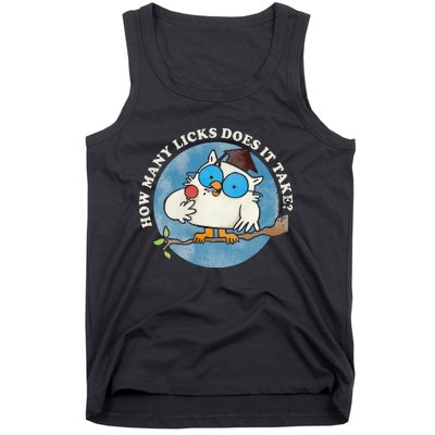 Funny How Many Licks Does It Take Funny Owl Lover Tank Top