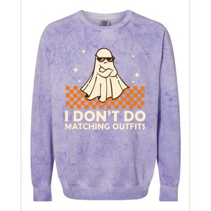 Family Halloween Matching I Dont Do Matching Outfits Colorblast Crewneck Sweatshirt