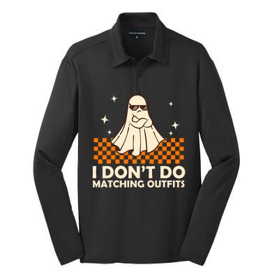 Family Halloween Matching I Dont Do Matching Outfits Silk Touch Performance Long Sleeve Polo