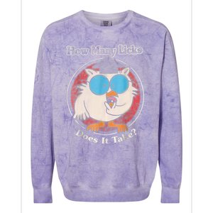 Funny How Many Licks Does It Take Colorblast Crewneck Sweatshirt