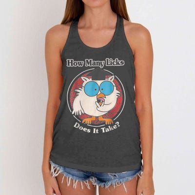 Funny How Many Licks Does It Take Women's Knotted Racerback Tank