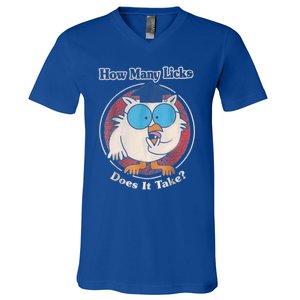 Funny How Many Licks Does It Take V-Neck T-Shirt