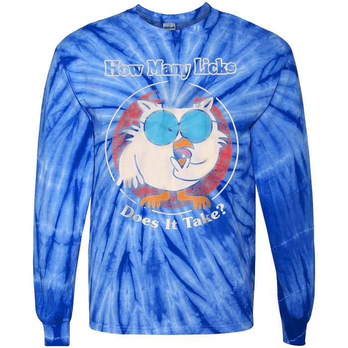 Funny How Many Licks Does It Take Tie-Dye Long Sleeve Shirt