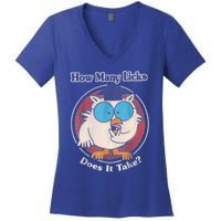 Funny How Many Licks Does It Take Women's V-Neck T-Shirt