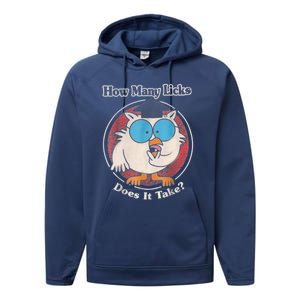 Funny How Many Licks Does It Take Performance Fleece Hoodie