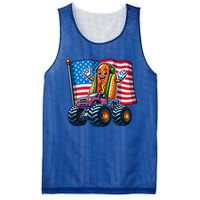 Funny Hotdog Monster Truck 4th Of July American Flag Gift Mesh Reversible Basketball Jersey Tank